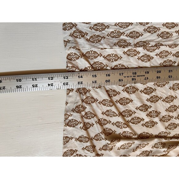 Michael Kors Gold Geometric Print Top Gold Neckline Trim, Size M - Picture 12 of 16